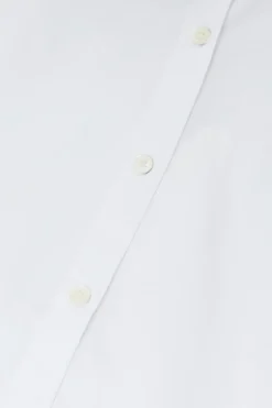 Closed Cotton Poplin Blouse White Outlet