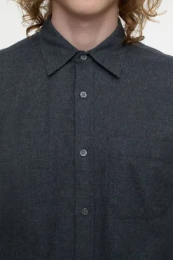Closed Cotton shirt Dark grey melange Online