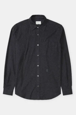 Closed Cotton shirt Dark grey melange Online