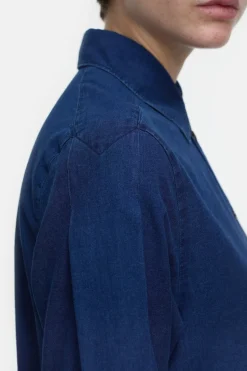 Closed Cotton shirt blouse Dark blue