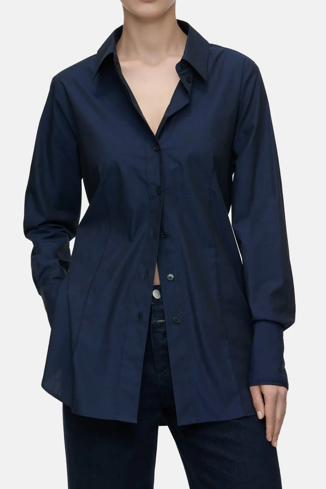 Closed Cotton shirt blouse Space blue Sale