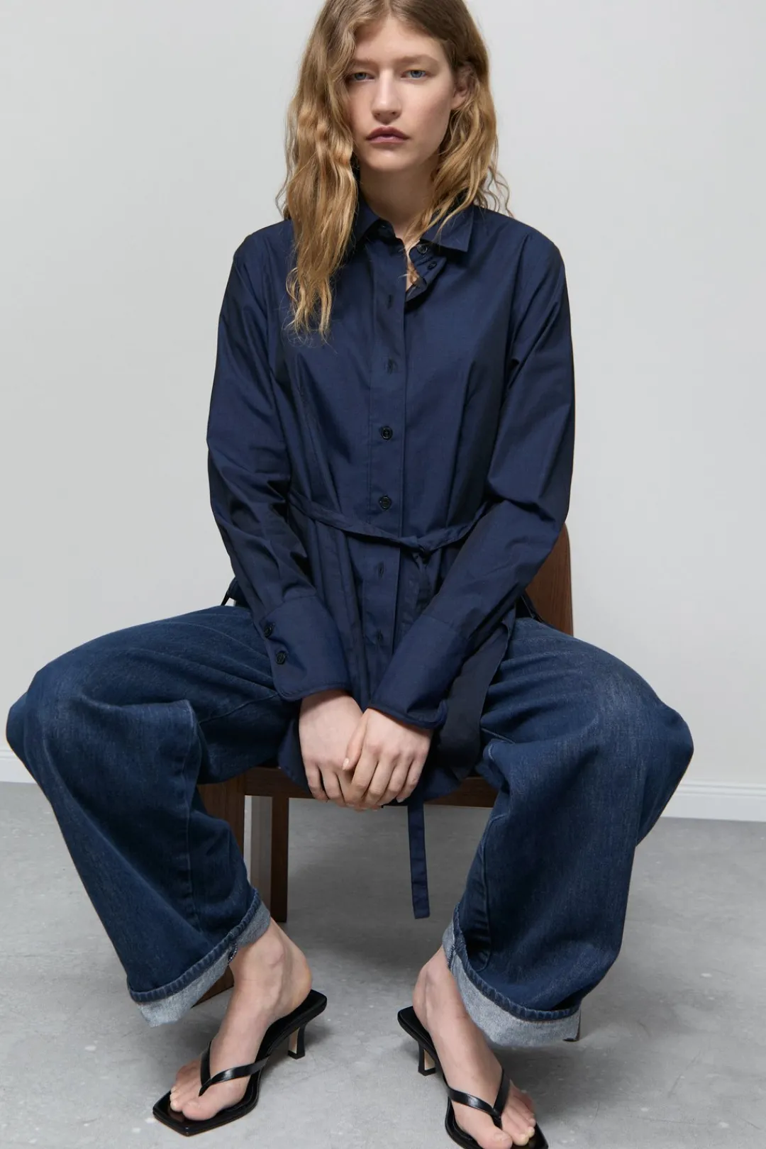 Closed Cotton shirt blouse Space blue Sale