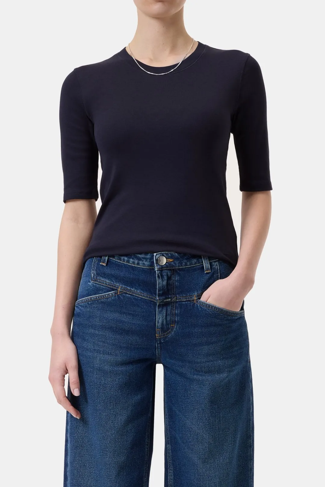 Closed Cotton T-shirt Dark night Outlet