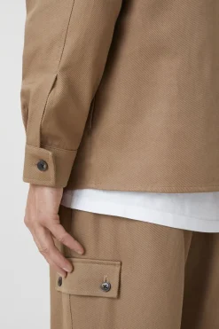 Closed Cotton Twill Overshirt Brown sugar Online