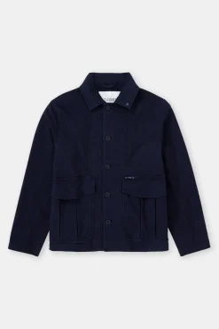Closed Cotton twill overshirt Dark night Online