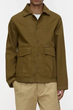 Closed Cotton twill overshirt Golden moss Best