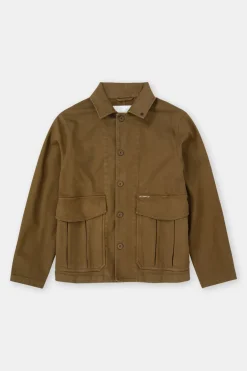 Closed Cotton twill overshirt Golden moss Best