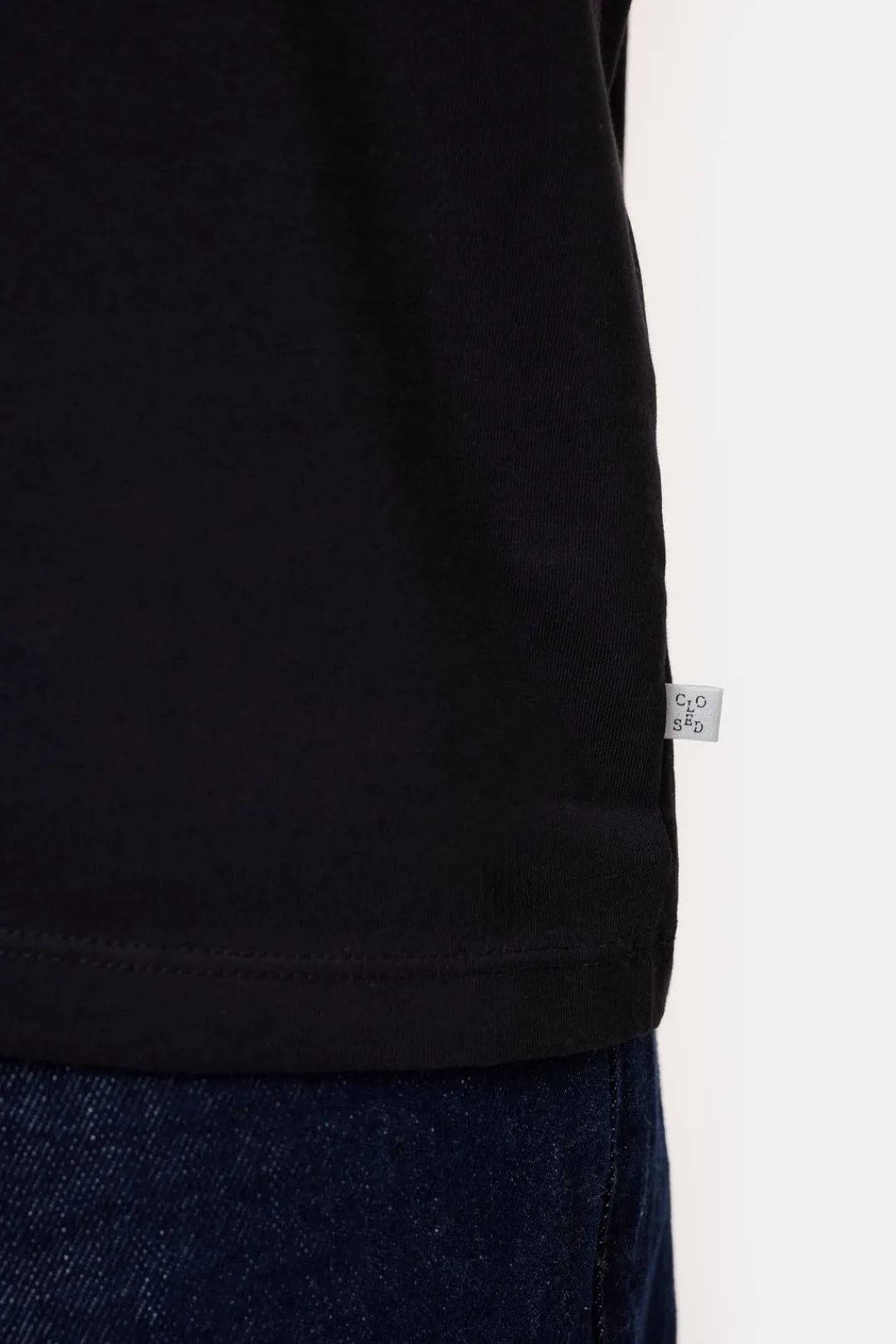 Closed Cotton V-neck T-shirt Black Sale