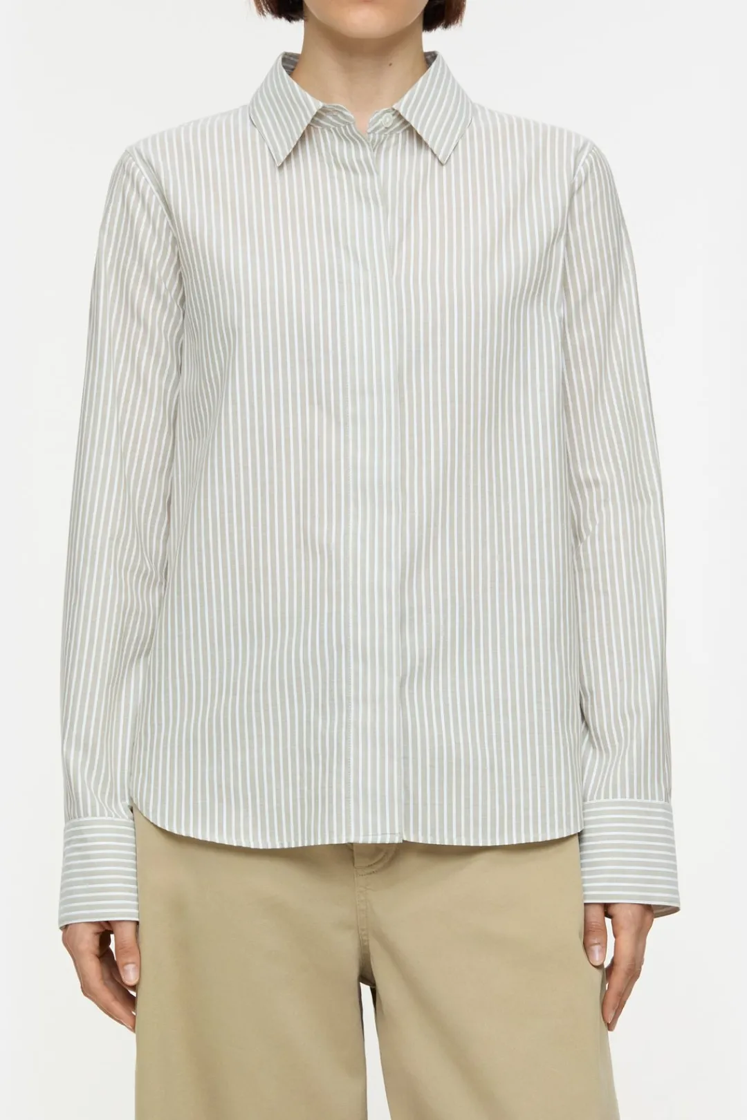 Closed Cotton Voile Blouse Warm sand Best