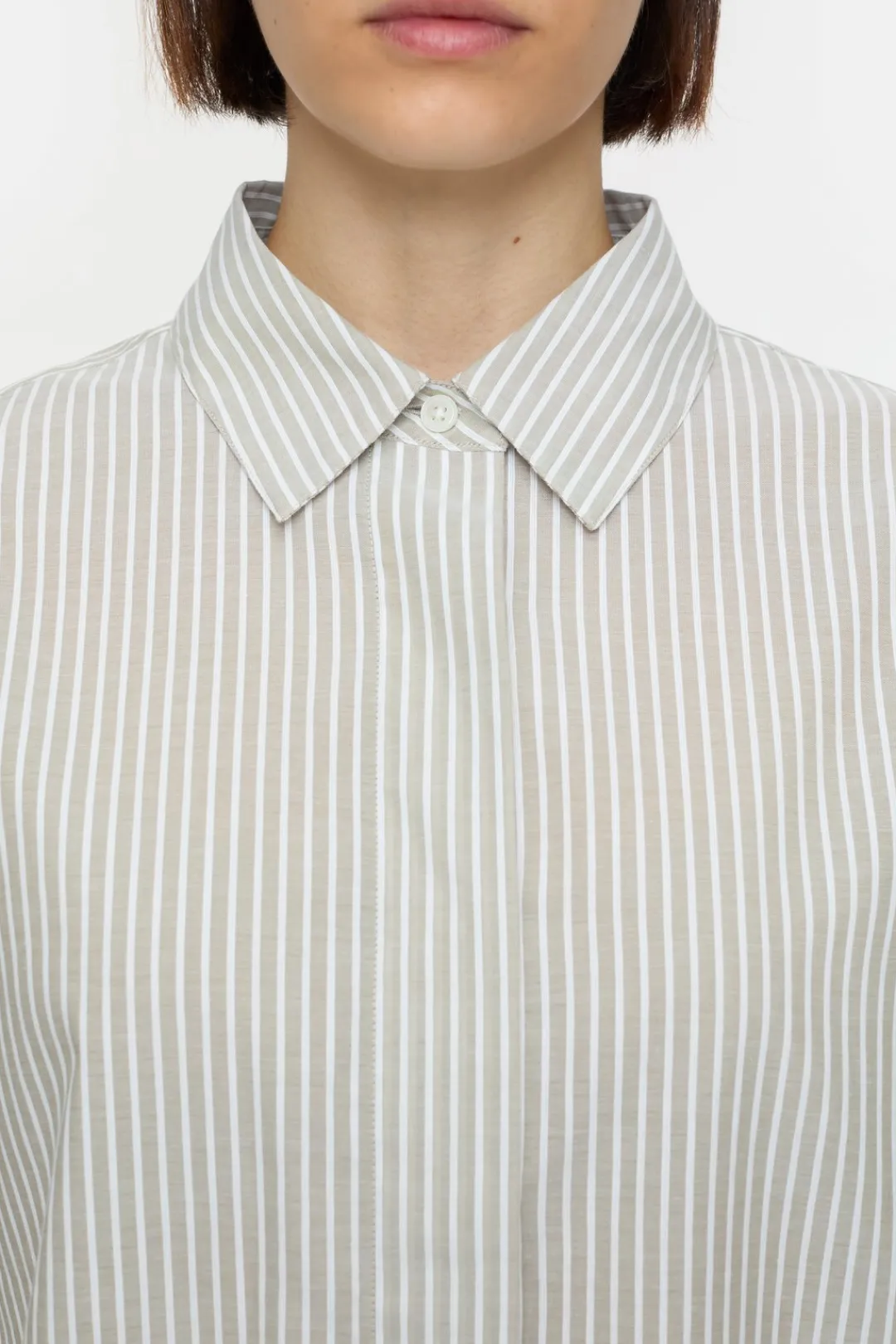 Closed Cotton Voile Blouse Warm sand Best