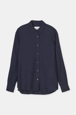 Closed Cotton-cashmere blend blouse Smokey blue Outlet