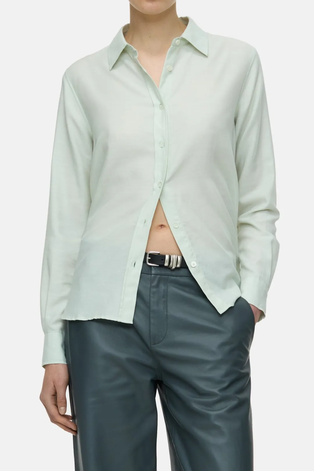 Closed Cotton-cashmere blend blouse Giada green Hot