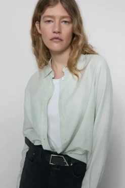 Closed Cotton-cashmere blend blouse Giada green Hot