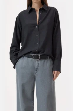 Closed Cotton-cashmere blend blouse Black Discount