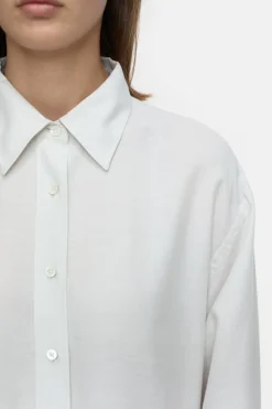 Closed Cotton-cashmere blend blouse Shortbread beige Online