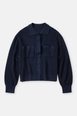 Closed Cotton-cashmere blend cardigan Dark night Sale