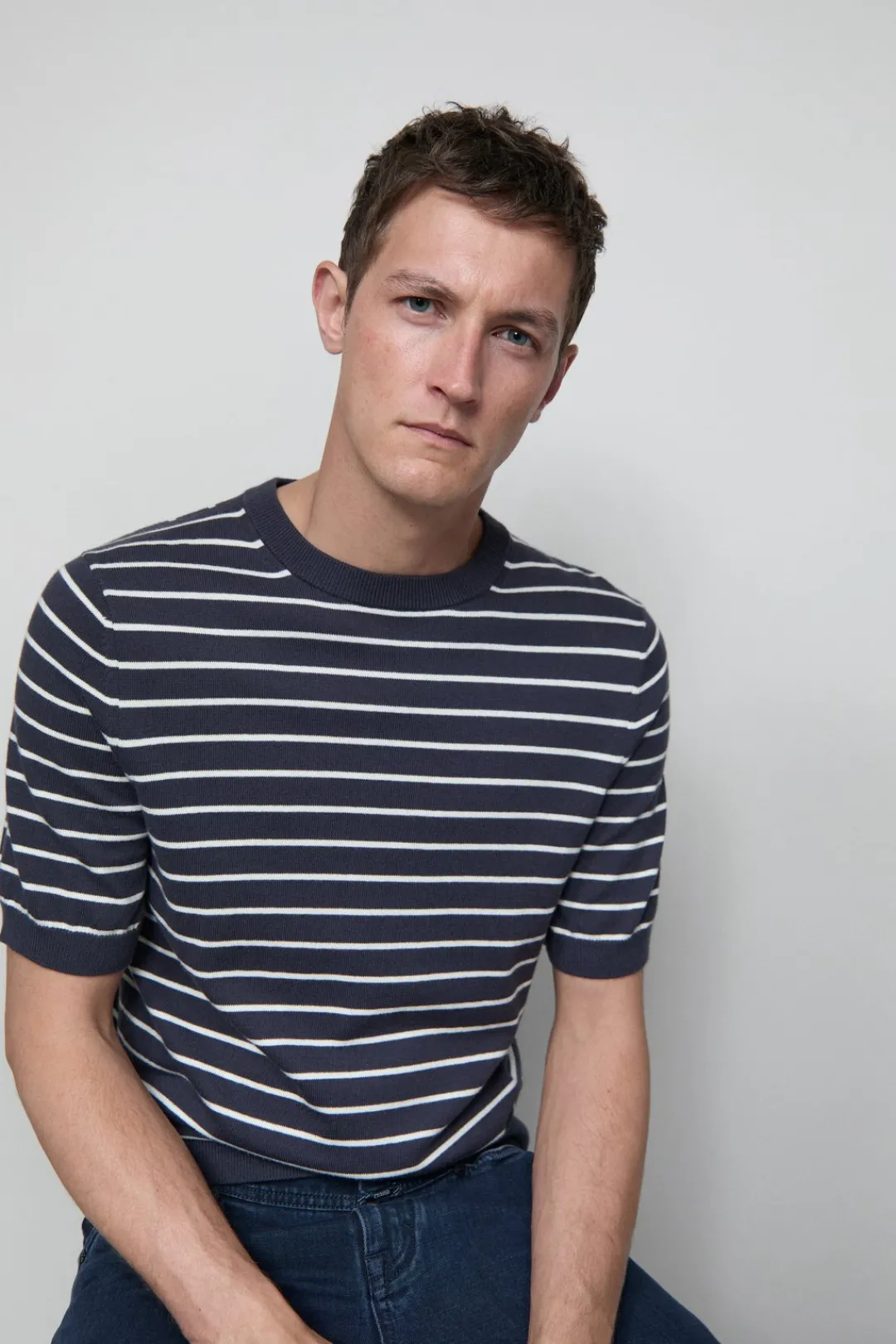 Closed Cotton-cashmere-mix fine knit Smokey blue Discount