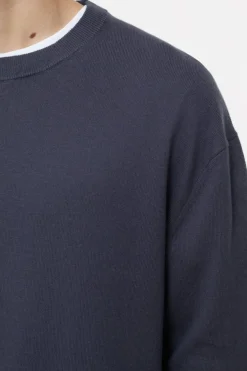 Closed Cotton-cashmere-mix pullover Smokey blue Sale