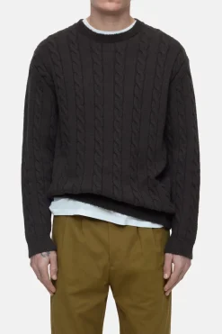 Closed Cotton-mix jumper Tapenade grey Outlet