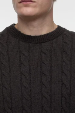 Closed Cotton-mix jumper Tapenade grey Outlet