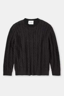 Closed Cotton-mix jumper Tapenade grey Outlet