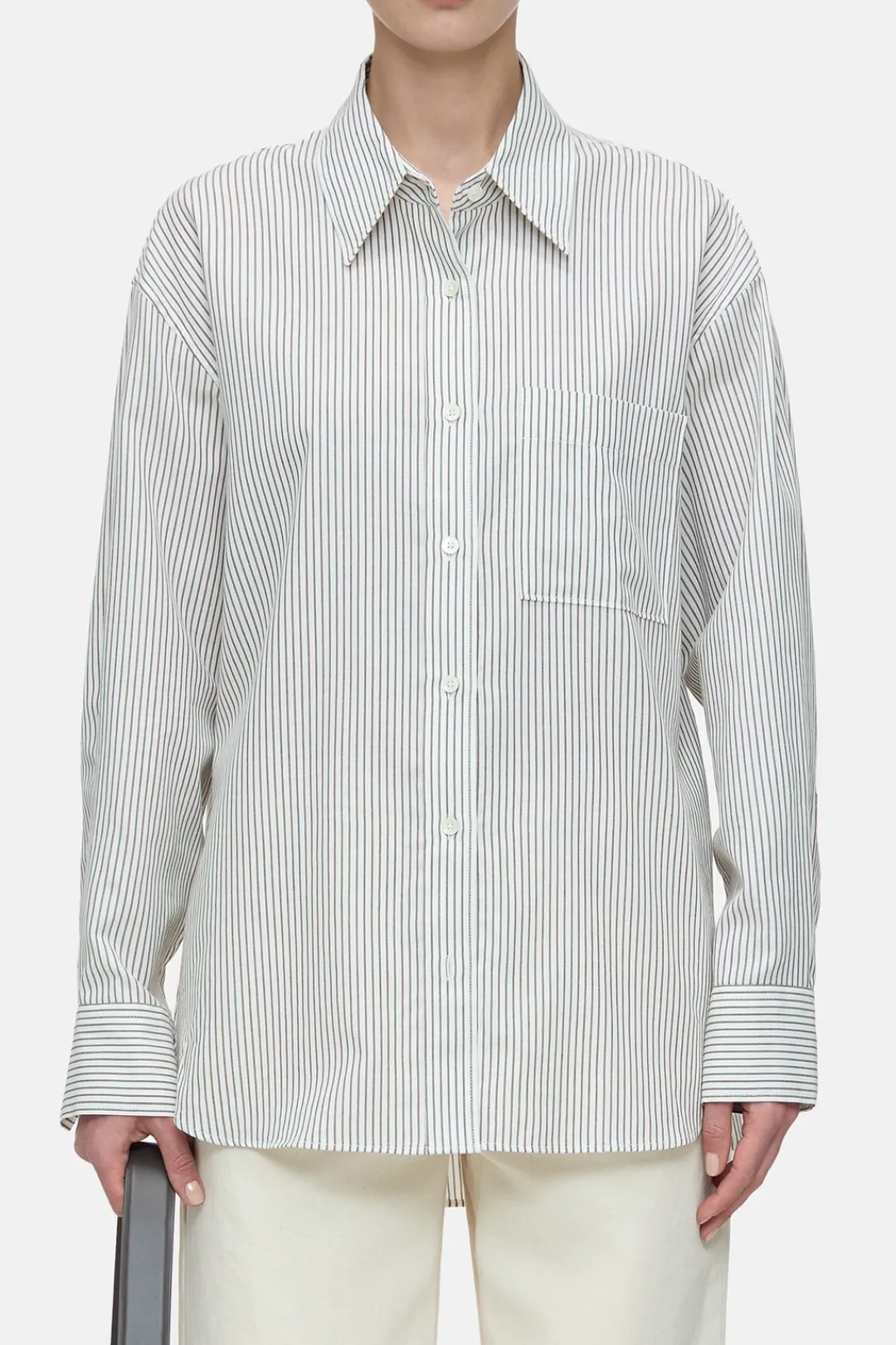 Closed Cotton/wool blend shirt blouse Ivory Outlet