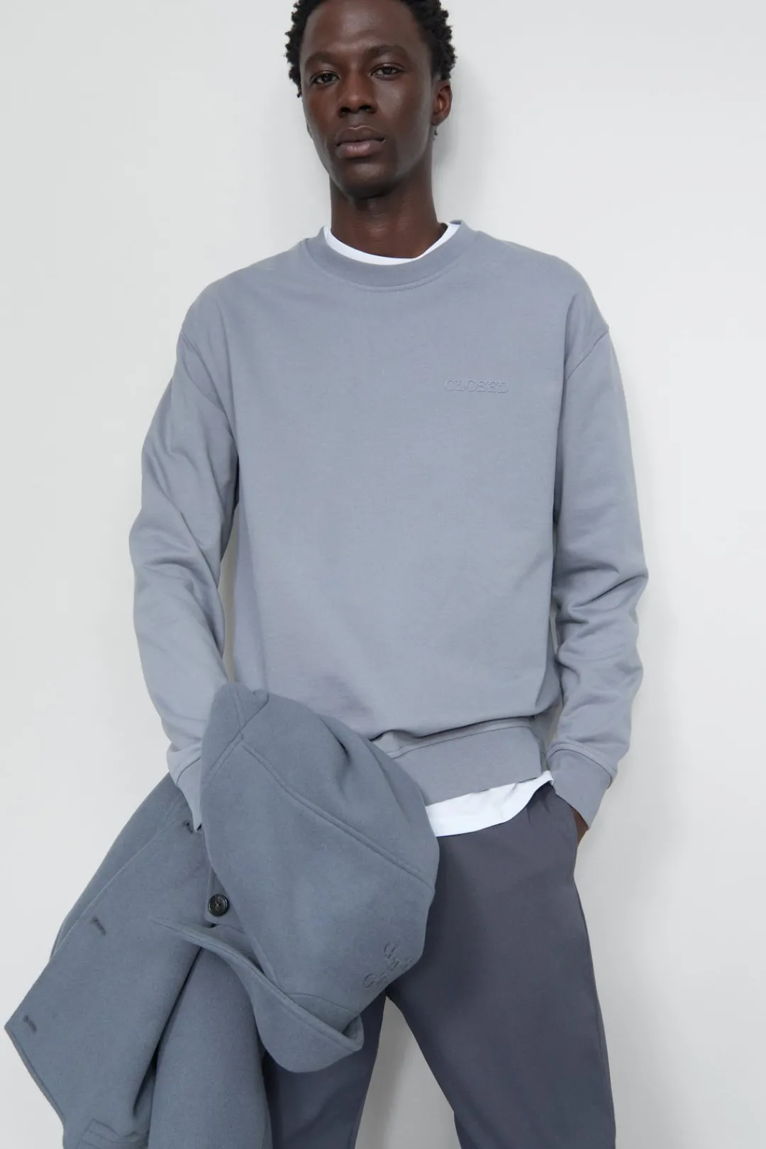 Closed Crewneck sweatshirt Washed stone