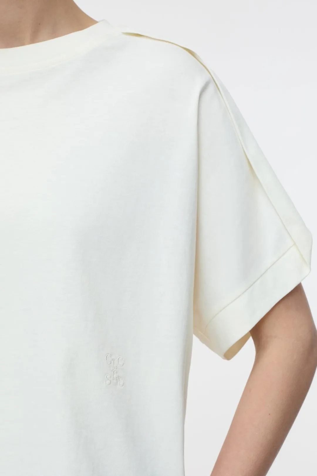 Closed Cropped T-shirt Ivory Best