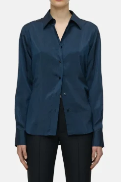 Closed Cupro blouse Space blue Online
