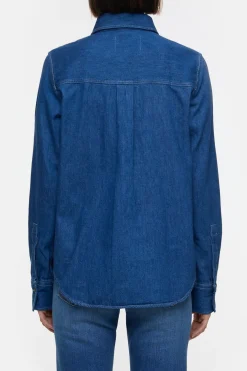 Closed Denim blouse with logo Dark blue New