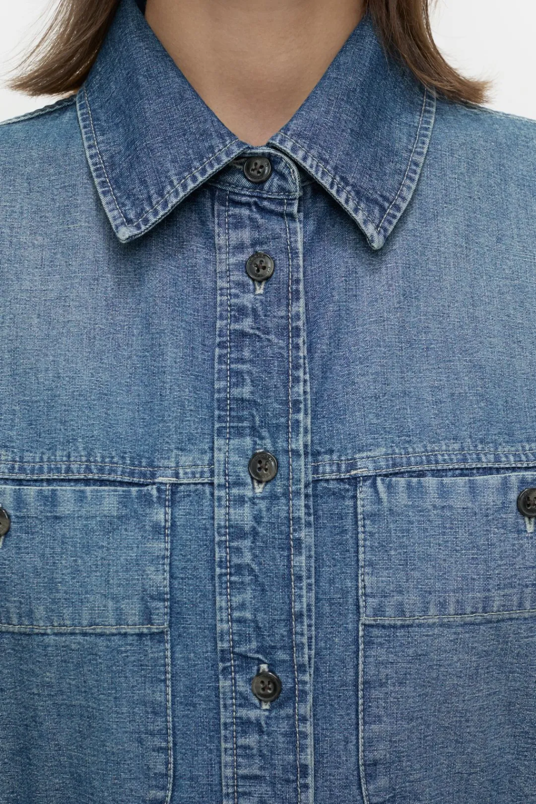 Closed Denim Long Dress Mid blue Hot