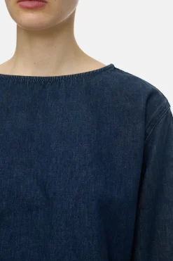 Closed Denim long-sleeved top Dark blue Discount