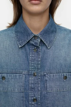 Closed Denim shirt with pockets Mid blue Online