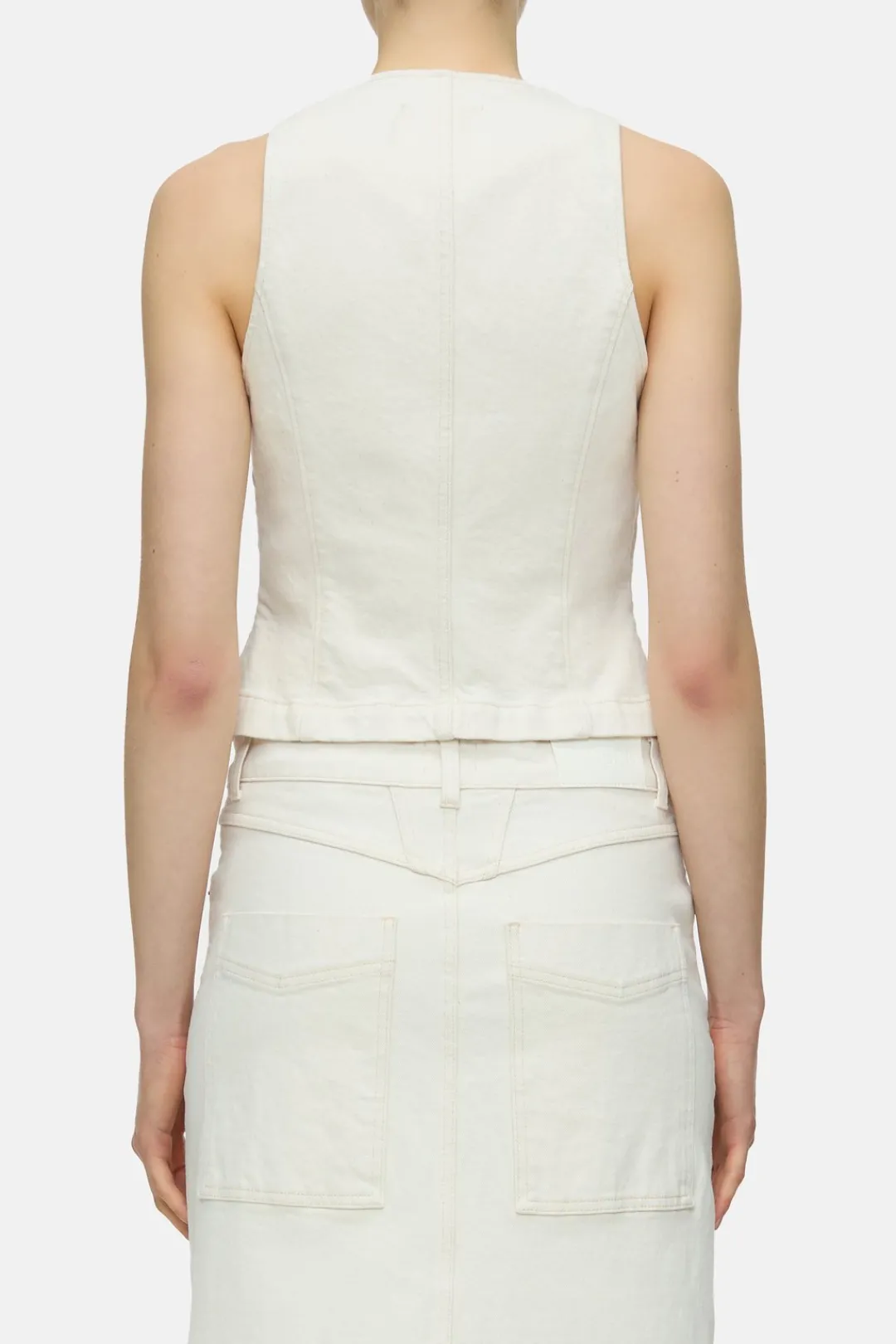 Closed Denim vest Ivory Sale