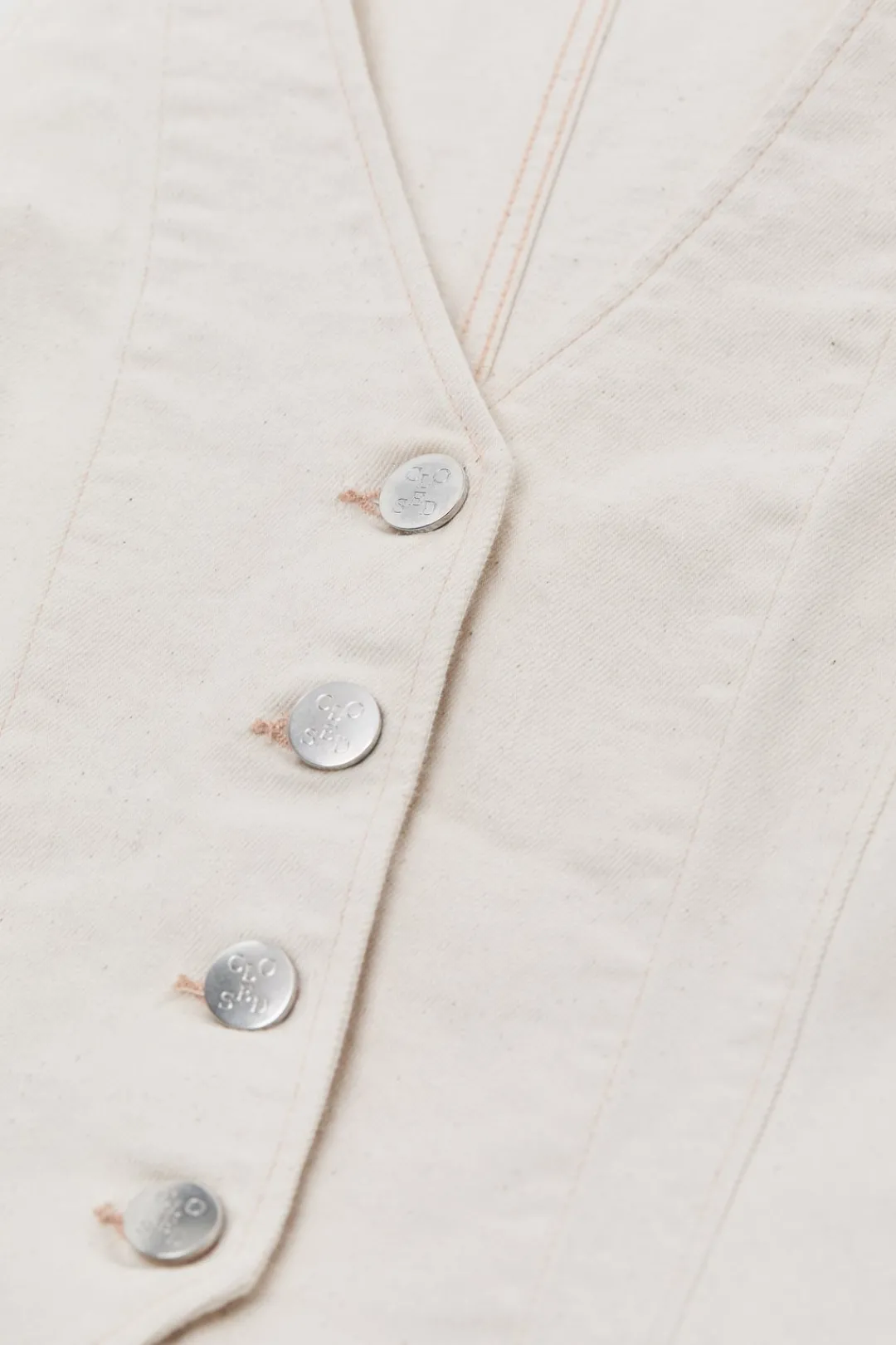 Closed Denim vest Ivory Sale