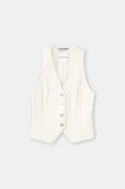 Closed Denim vest Ivory Sale