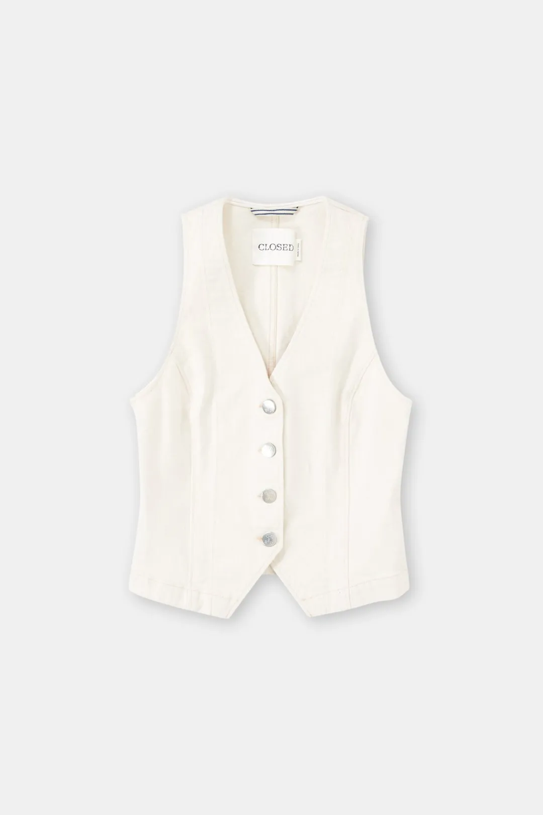 Closed Denim vest Ivory Sale