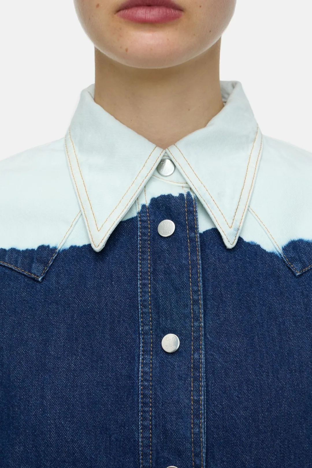Closed Denim western shirt Mid blue Hot