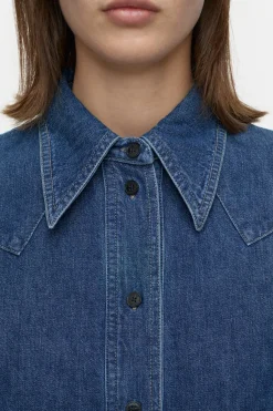Closed Denim western shirt Mid blue Outlet