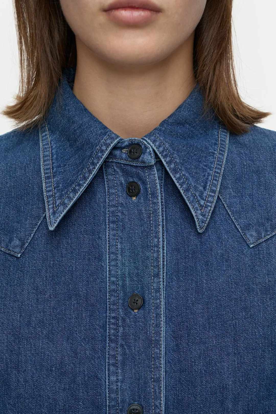 Closed Denim western shirt Mid blue Outlet