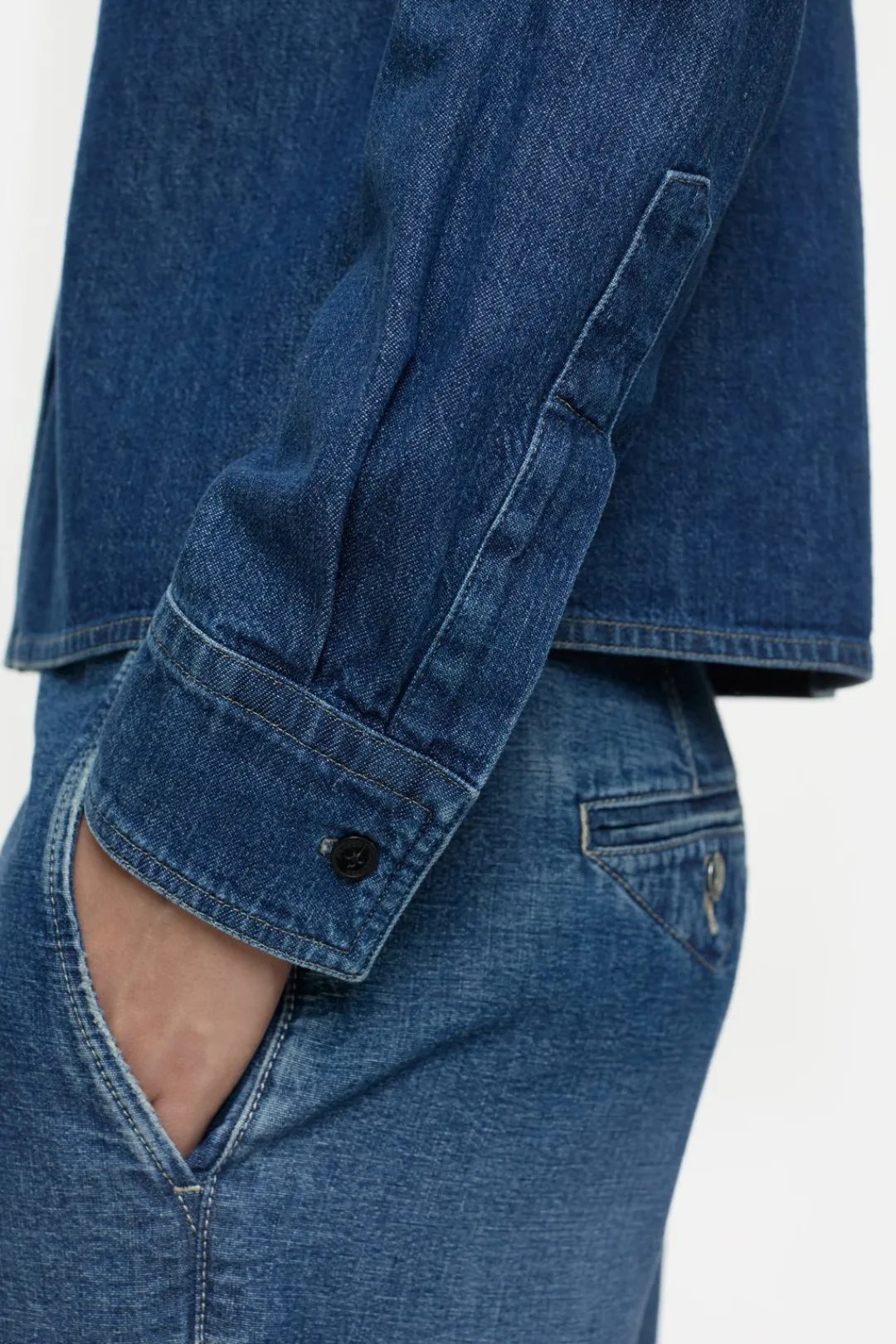 Closed Denim western shirt Mid blue Outlet
