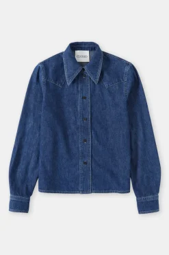 Closed Denim western shirt Mid blue Outlet