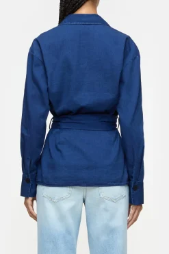Closed Denim wrap blouse Dark blue Discount