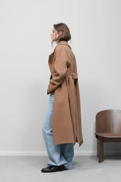Closed Doubleface coat Biscotti brown Online
