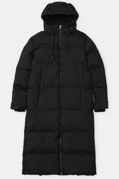 Closed Extra long quilted coat Black
