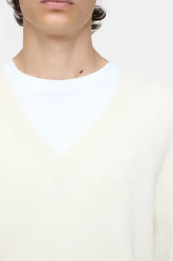 Closed Fine knit with V-neck Ivory Discount