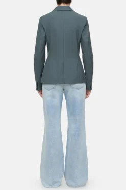 Closed Fitted blazer Pini green Clearance