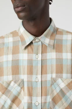 Closed Flannel Shirt glazed green Hot