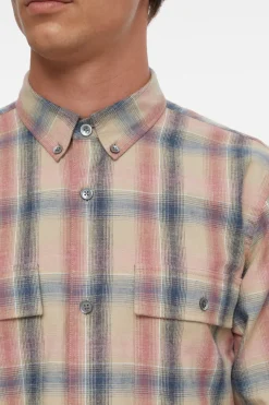 Closed Flannel Shirt rose dust Hot