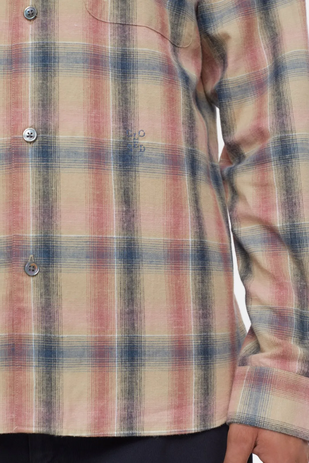 Closed Flannel Shirt rose dust Hot
